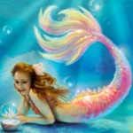 mermaid wallpaper hd android application logo